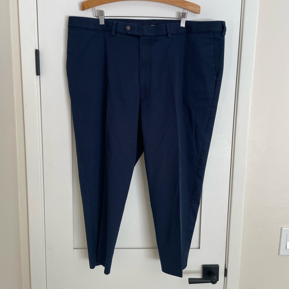 Roundtree & Yorke Blue Dress Pants Slim Fit